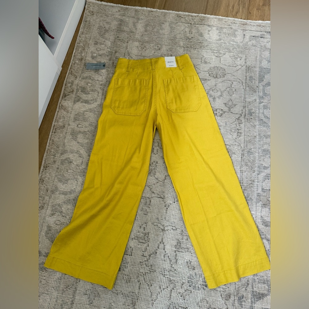 NWT Anthropologie Maeve Colette Yellow Pant, size 24P - Picture 5 of 5